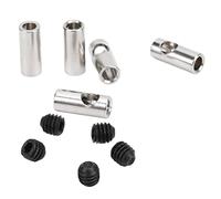 Adaptateur d'arbre Robuste pour Moteur de 3,17 Mm à 5 Mm, Manchon de Changement D'axe, Conversion Puissante pour Pignon RC 550, Kit D'accessoires RC en Acier Inoxydable argenté