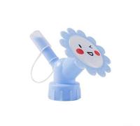 Adaptateur d'arrosage à double tête pour arrosoir, fleur et bec verseur, s'adapte à la plupart des bouteilles standard, outil d'arrosage de jardin en plastique pour plantes d'intérieur (bleu)