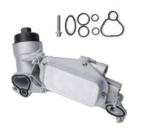 Adaptateur d'assemblage de boîtier de filtre de refroidisseur d'huile moteur avec joint, insert de filtre, capuchon | Convient pour Chevy Aveo Cruze Aveo5 Sonic Tra, Pontiac, G3, Saturn, Astra, 1,6 L