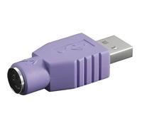 Goobay Adaptateur USB 68918 USB Type-A mâle / PS/2 femelle Violet