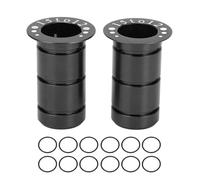 Adaptateur d'axe traversant pour moyeu de vélo de route/VTT, 15 mm vers 12 mm, avant, en alliage d'aluminium (Noire)