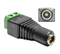 Adaptateur DC 2 5 x 5 5 mm - DELOCK - IADAP TB2 DC2555F - 2 PIN Femelle - Noir - Alimentation
