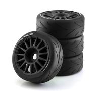 Adaptateur de 17 mm 4pcs Compatible avec 1/8 Pull WRC Pneus compatibles résistants à l'usure adaptés aux pneus Ping Run GT Racing Highway