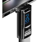 Adaptateur de 90 degrés, Adaptateur USB de Type C,Adaptateurs de Type C pour Affichage numérique de 140 W | Adaptateur d'extension de 40 Gbps, connecteur Flexible de de Charge pour