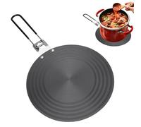 Adaptateur de à induction - Disque convertisseur à induction de 24 cm, disque adaptateur avec poignée pliable pour brûleur de poêle en aluminium, chauffage mijoté, céramique pour cuisiniers à