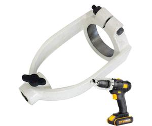 Adaptateur de à trou carré, outil de perçage, multi- | Support d'adaptateur de précision à trou carré facile à installer pour mortaiser à la main et établir, blanc