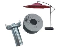 Adaptateur de base de toit, anneau de support pour patio, pôle parapluie, accessoire de rechange pour pont, piscine, jardin, chaussure de bar - Convient à la plupart des bases de parapluie en plein