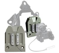 Adaptateur de Base pour Montage de Lunettes de Vision Nocturne GSGM Tactical, Accessoires pour Casque, Kit D'insert Adaptateur MBS Tactical Compatible avec Les Casques Fast SF(Green)