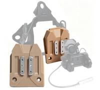 Adaptateur de Base pour Montage de Lunettes de Vision Nocturne GSGM Tactical, Accessoires pour Casque, Kit D'insert Adaptateur MBS Tactical Compatible avec Les Casques Fast SF(Brown)