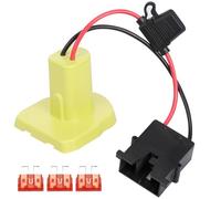 Adaptateur de batterie 18 V avec connecteur de faisceau de câbles, connecteur de batterie fiable avec support de fusible de câble 12 AWG et fusibles 40 A, convertisseur de batterie robuste