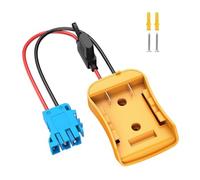 Adaptateur de batterie 20 V pour DeWalt avec connecteur de faisceau de câbles 12 AWG, compatible avec DCB205 DCB206 DCB204 DCB203 DCB200, jaune bleu