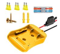 Adaptateur de batterie 20 V, pour Dewalt Power Wheels Kit de conversion de batterie avec interrupteur, fusible, bornes de fil et fil 12 AWG, adaptateur convertisseur de batterie pour perceuse