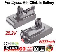 Adaptateur de batterie 6000mah pour Dyson V11, accessoires de batterie de remplacement 25.2V, adaptés à Dyson V11, version Click in SV16 SV17 SV22 SV28 SV29 SV47 970938-01 970425-01 only charger