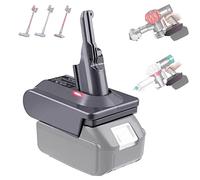 Adaptateur de Batterie Amélioré pour Dyson V7+V8 Aspirateur, TEPULAS Adaptateur D'aspirateur pour Makita 18V Converti pour Dyson V7 V8 Animal Absolu Stick Fayhed Awayers