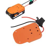 Adaptateur de Batterie avec Fusible Adaptateur de Batterie Sécurisé Connecteur D'alimentation de la Station D'accueil de la Batterie Compatible avec les Batteries Ridgid et AEG 18V Lithium-ion