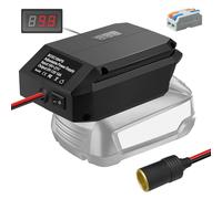 Adaptateur de Batterie Bosch 18V PBA PSB PSR Convertisseur abaisseur de Tension zie18v à 12V avec Interface Allume,Adaptateur de Roue électrique pour Tous Les appareils Automobiles