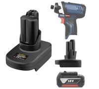 Adaptateur de batterie Bosch GBA 18 V Li-Ion vers Bosch 12 V, pour système Bosch GBA 18 V, pour batterie au lithium Bosch 12 V, convertisseur BSC18BS12, utilisation avec les outils électriques sans