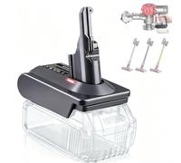 Adaptateur de batterie compatible avec Dyson V7 V8, compatible avec la batterie DeWalt 20 V MAX pour alimenter l'aspirateur sans fil Animal/Motorhead/Absolute, convertisseur d'aspirateur à durée de
