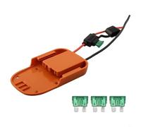 Adaptateur de batterie compatible avec Ridgid et AEG 18 V avec fusible et câblage robuste pour une connexion électrique sécurisée
