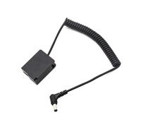 Adaptateur de batterie factice 7,2 V DMW-BLC12 avec câble spiralé mâle CC adapté pour appareils photo Panaso FZ200, FZ300, FZ1000
