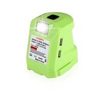 Adaptateur de batterie Li-ion pour artisan/Ryobi One + 18V, P743, avec double USB 3 W 200lm, lampe de travail, interrupteur de commande