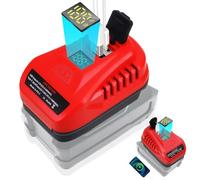 Adaptateur de batterie pour Einhell, chargeur de batterie USB portable avec type C PD2.0 et 1 port USB QC3.0, peut charger la batterie pour Einhell 18 V Chargeur de batterie de rechange