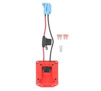 Adaptateur de batterie pour enfant - Jouet d'équitation - 18 V - Pour Peg Perego 48-11-1828 Robus - Manchons de câbles en plastique ABS léger - Porte-fusibles d'extérieur (connecteur bleu)