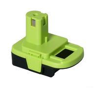 Adaptateur de batterie pour PC - Convertisseur en plastique pour alimentation sans fil - Vert (DM18RL-vert)