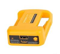 Adaptateur de batterie USB pour Dewalt, convertisseur d'alimentation 18 V, convertisseur de lampe de travail LED portable, avec deux ports de sortie, pour smartphone, tablette, appareil photo (jaune)
