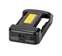 Adaptateur de batterie USB pour Dewalt, convertisseur d'alimentation 18 V, convertisseur de lampe de travail LED portable, avec deux ports de sortie, pour smartphone, tablette, appareil photo (noir)