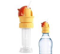 Adaptateur de bec de bouteille d'eau, adaptateur de bec de bouteille d'eau avec paille,Remplacement de l'adaptateur de bec supérieur de bouteilles en silicone - Couvercles compacts pour gobelets pour