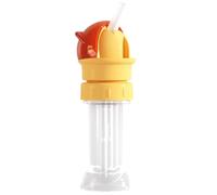Adaptateur de bec de bouteille d'eau - Buse à boire en silicone avec paille - Couvercle Sippy compact pour bouteilles standard - Couvercle d'emballage de bouteille anti-fuite pour