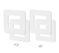Adaptateur de boîte de plaque de 503 à 502, plaque adaptateur réducteur de 503 à 502 en plastique 2 vis incluses Support adaptateur cassette pour thermostats ou autre (Mod 5 carré blanc biseauté (2