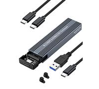 Adaptateur de boîtier SSD M.2 NVME SATA, V VCOM sans outil USB 3.2 Gen 2 10 Gbit/s NVMe PCI-E 6 Gbit/s SATA M-Key / B+M Key Adaptateur externe avec bordure UASP, pour SSD 2242 2260 2280