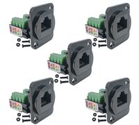 Adaptateur de borne à vis pour montage sur panneau femelle RJ45, 5 pièces