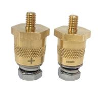 Adaptateur de borne de batterie M8,adaptateur de borne de batterie de voiture - Poste de chargement de batterie pratique, filetage M8, poteau latéral en laiton,Bornes de charge de batterie latérales S