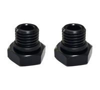 Adaptateur de bouchon à tête hexagonale en aluminium robuste - Raccord anti-fuite - Convient pour les conduites de fluide - 1 paire d'adaptateurs de carburant anodisés