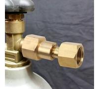 Adaptateur de bouteille de gaz CGA-320 vers CGA-580 pour réservoir de CO₂ vers régulateur d'argon - Laiton, résistant aux fuites avec joint en nylon, compatible avec soudage TIG/MIG
