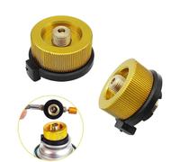 Adaptateur De Bouteille De Gaz De Camping, 2 Pièces, Adaptateur De Tête De Conversion De Gaz, Connecteur De Buse, Adaptateur De Valve De Cuisinière À Gaz Pour Cartouche De Butane À Visser