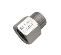 Adaptateur de bouteille de gaz T21-4 vers W21.8-14 - Convertisseur de filetage en aluminium - Connecteur de recharge pour bouteilles SodaStream - Utilisation d'aquarium - Aérations de soulagement de