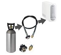 Adaptateur de Bouteilles de CO2 Neues Wasser Group, Tuyau Haute Pression De 2 Mètres Pour Système Co2 Grohe Blue Home, Jusqu'à 2 000 Litres D'eau Gazeuse, Bouteille De Co2 De 6 Kg