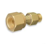 Adaptateur de bouteilles de gaz acétylène en laiton massif pour régulateur de soudure CGA-200 pour MC B et grands réservoirs de propane Filetage étanche pour une connexion sûre dans l'atelier et