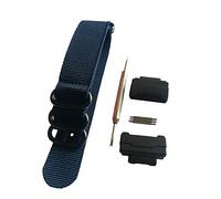 Adaptateur de bracelet de montre HD, conversion RAF 5 anneaux en nylon (16 mm), pour GShock MIL-Shock DW-5600 DW-6900 G-5700 GA-100 GDF-100 GL-7200 GLS-5600, bleu, sangle