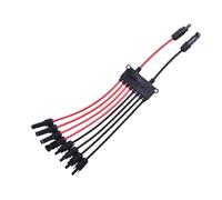 Adaptateur de branche de câble solaire en forme de Y - Connecteur de panneau photovoltaïque avec disposition de câble rouge et noir - Répartiteur de branche solaire - Adaptateur photovoltaïque