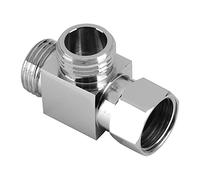 Adaptateur de Bras de Douche, Inverseur de Bras de Douche à Trois Voies G1/2, Rallonge de Pomme de Douche, Laiton avec Adaptateur de Douche chromé pour Salle de Bain, Hôtel