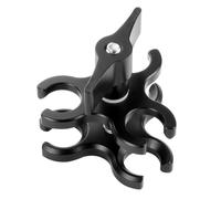 Adaptateur de bras de lampe de plongée pour pince papillon,-Noir