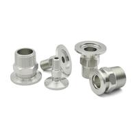 Adaptateur de bride à vide hexagonale KF16 KF25 KF40 KF50, filetage extérieur BSP en acier inoxydable 304, 1/8" 1/4" 1/2" 3/4" 3/8" 1" 11/4" 11/2" 2"(KF25-OD 3l4 inch)