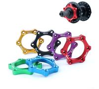 Adaptateur de bride de frein à disque de vélo 44/48 mm, position du trou central avec 6 trous de boulons, base de moyeu rotatif, écrou de verrouillage en alliage d'aluminium trempé pour VTT (48 mm