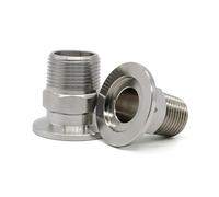 Adaptateur de bride hexagonale filetée mâle BSPT 1/8" vers 1" SS304 Raccords sous vide KF vers BSPT mâle Adaptateur KF25x25 compatible NW25