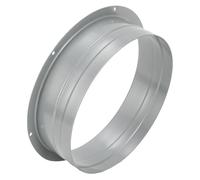 Adaptateur de bride murale de ventilation en métal pour entrée et sortie d'air frais - 75 mm/100 mm/120 mm/150 mm/200 mm (3 à 8 pouces) en acier galvanisé résistant aux hautes températures (100 mm)